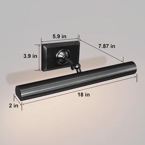 18-Inch Brass Adjustable Dimmable Picture Light for Wall