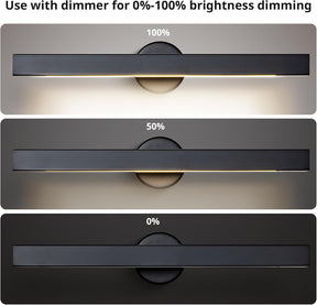 Wall Sconce Vanity Lighting Fixtures,24 inchens Black Picture Lights 2 pack