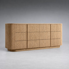 Reeded Oak Dresser with Curved Contours