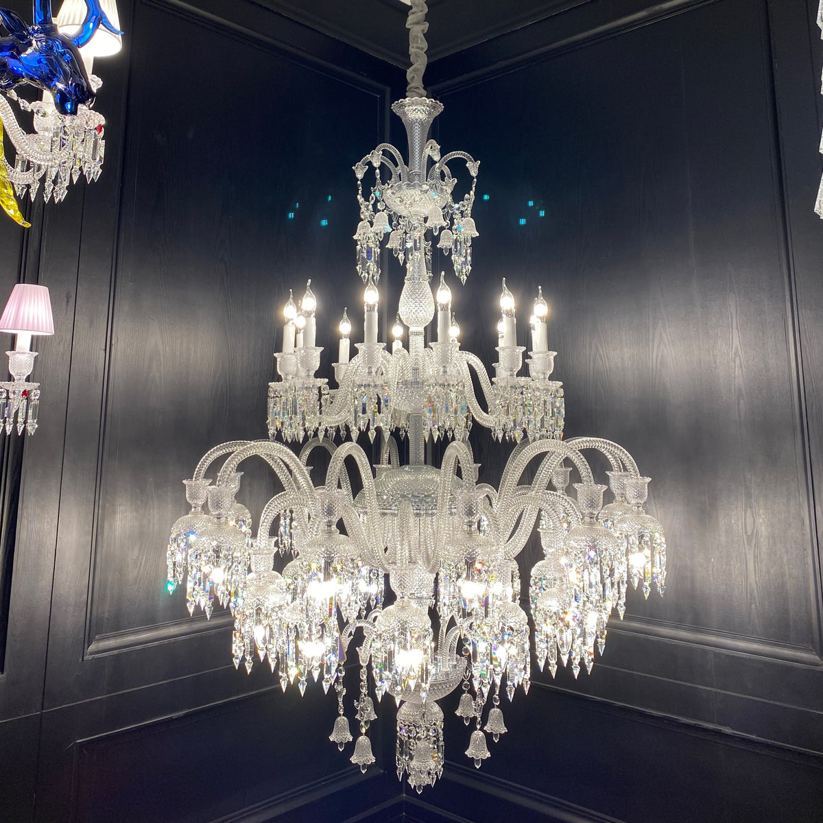Luxury Royal Large Multi-layers Candle Crystal Chandelier  For Living Room/Hall Decoration