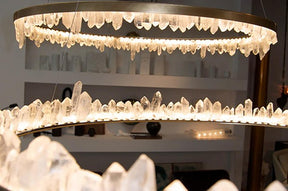 Geode  Quartz Crystal Ring Chandelier