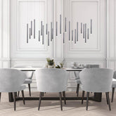 Bellini Rectangular Tubular Pendant Light Chandelier - Merlin Lamps