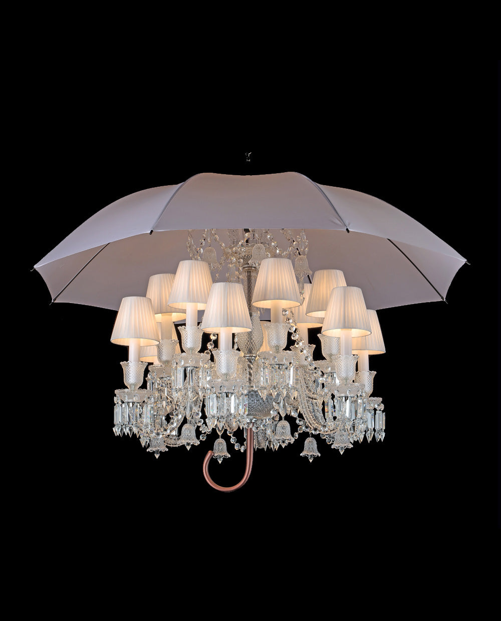 12 Lights Baccarat Crystal Lighting with Umbrella