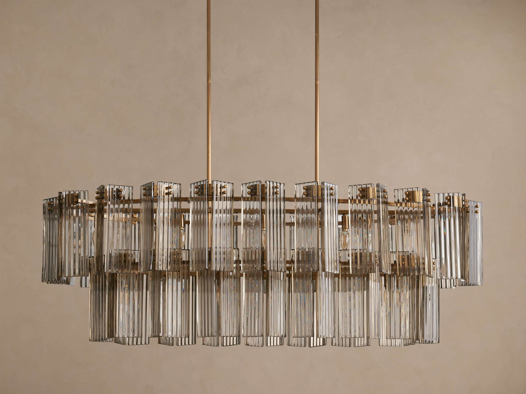 Delsie Oval Tiered Chandelier 63'' 72"W