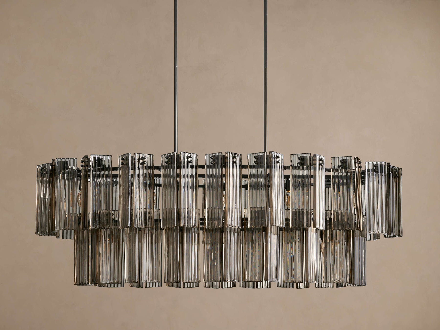 Delsie Oval Tiered Chandelier 63'' 72"W
