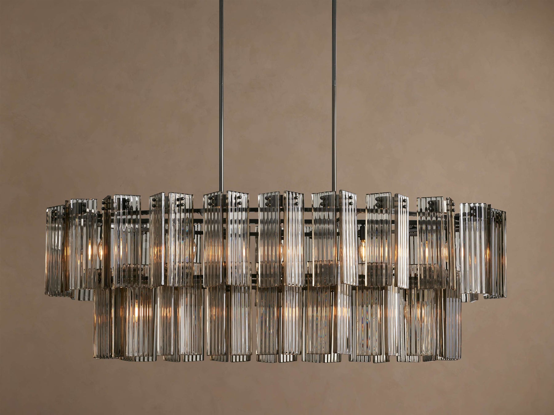 Delsie Oval Tiered Chandelier 63'' 72"W