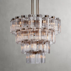 Delsie Round Art Glass Chandelier 38" 48" 60"D