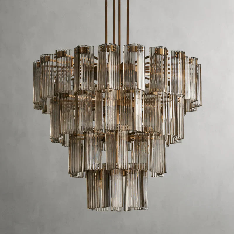 Delsie Round Art Glass Chandelier 38" 48" 60"D