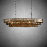 Ghiaccio Glass Oval Chandelier 54''65''