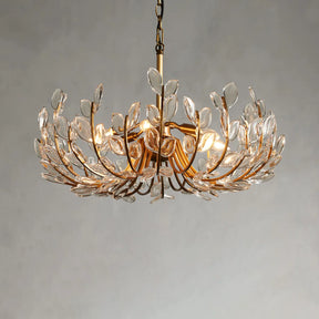 Adela Glass Petal 6 Light Chandelier