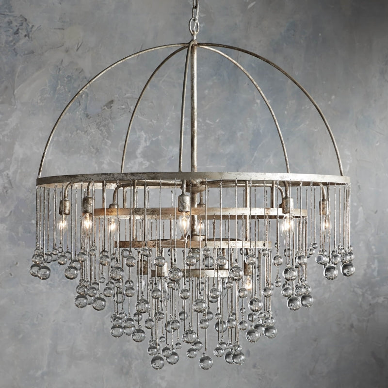 Aubrey Modern Crystal Ball 4 Tier Chandelier