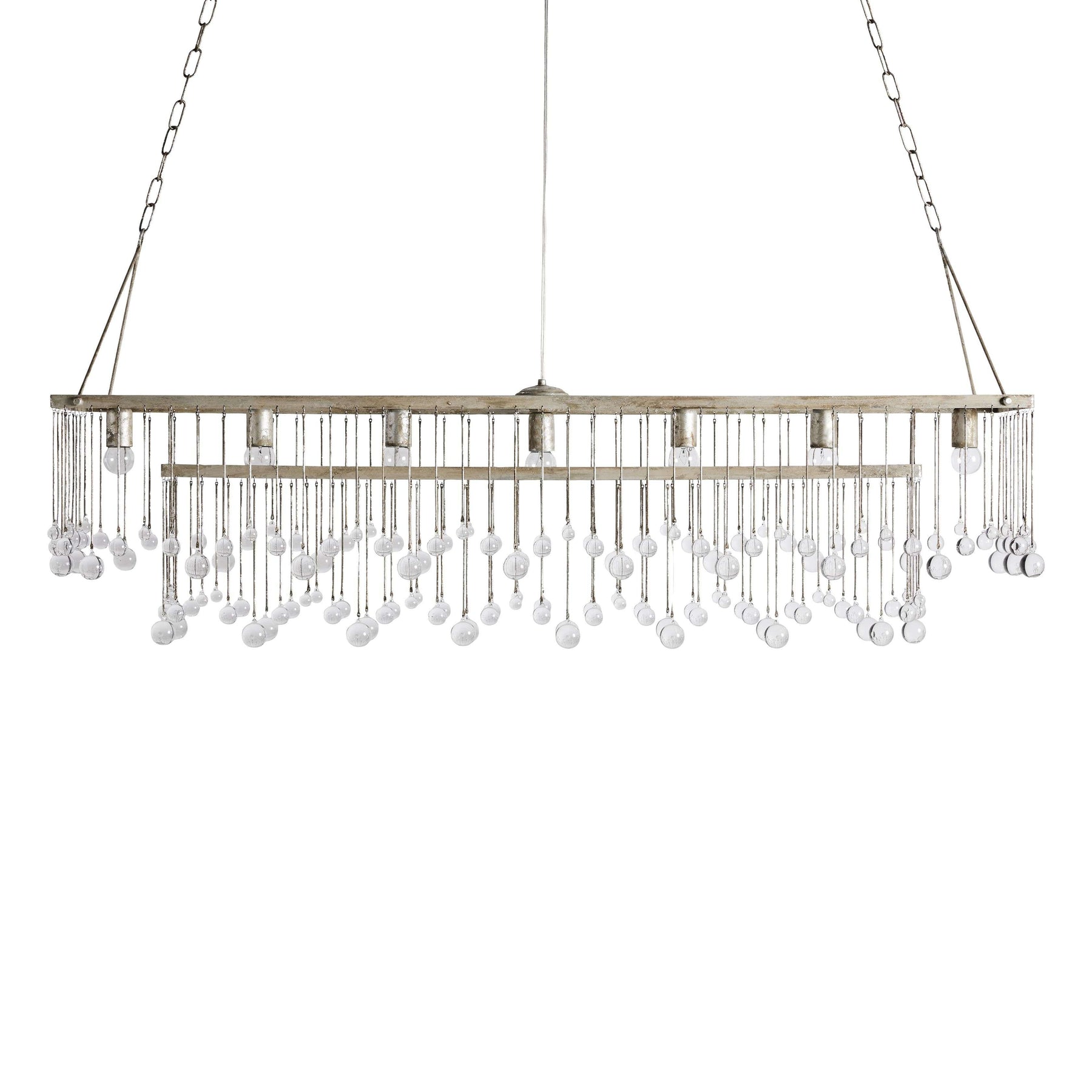 Aubrey Crystal Ball  Rectangular Chandelier 47'' 60''