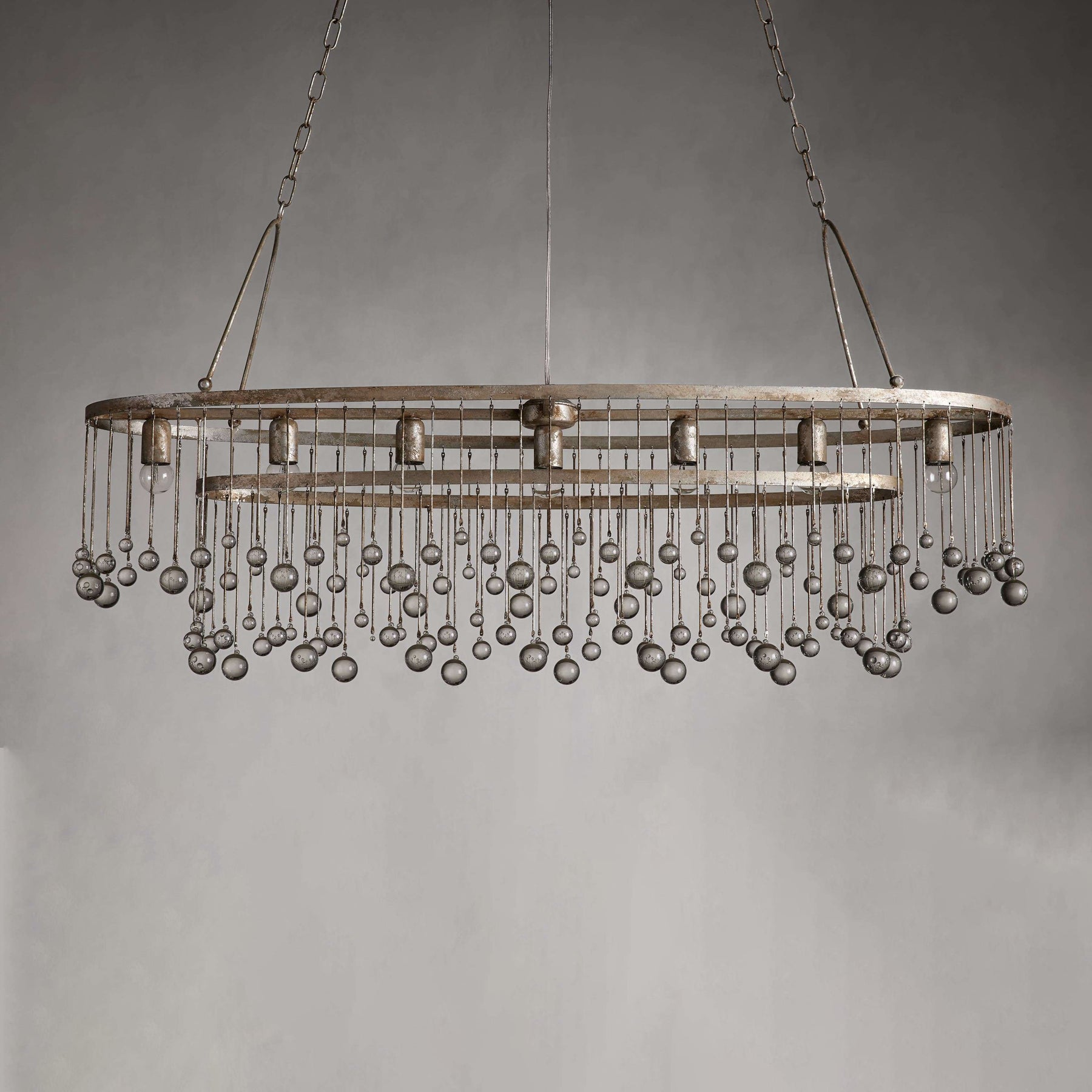 Aubrey Crystal Ball 7 Light Chandelier