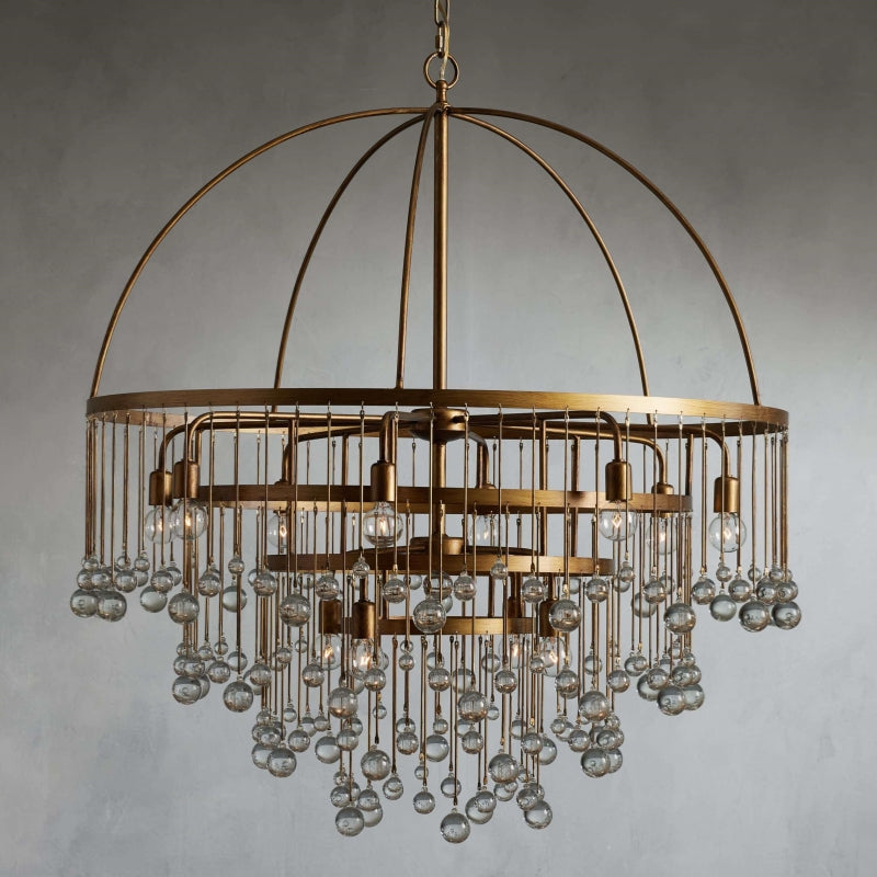 Aubrey Modern Crystal Ball 4 Tier Chandelier