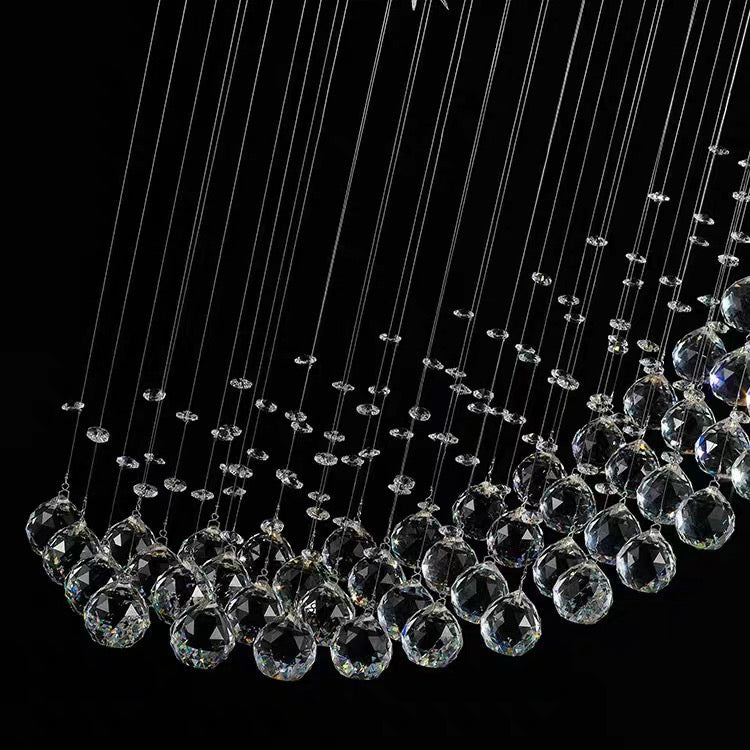 Sculptural Celestial Crescent‑Moon & Star Crystal Chandelier