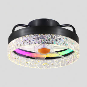 Low Profile Ceiling Fan Light with Remote 13"
