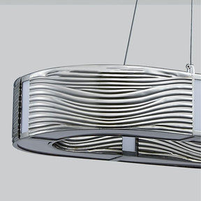 2023 New Nordic Light Luxury Chrome/Gold 0-shaped Chandelier for Living/Dining Room,art design, detail