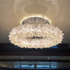 Geode  Round Quartz Crystal Chandelier