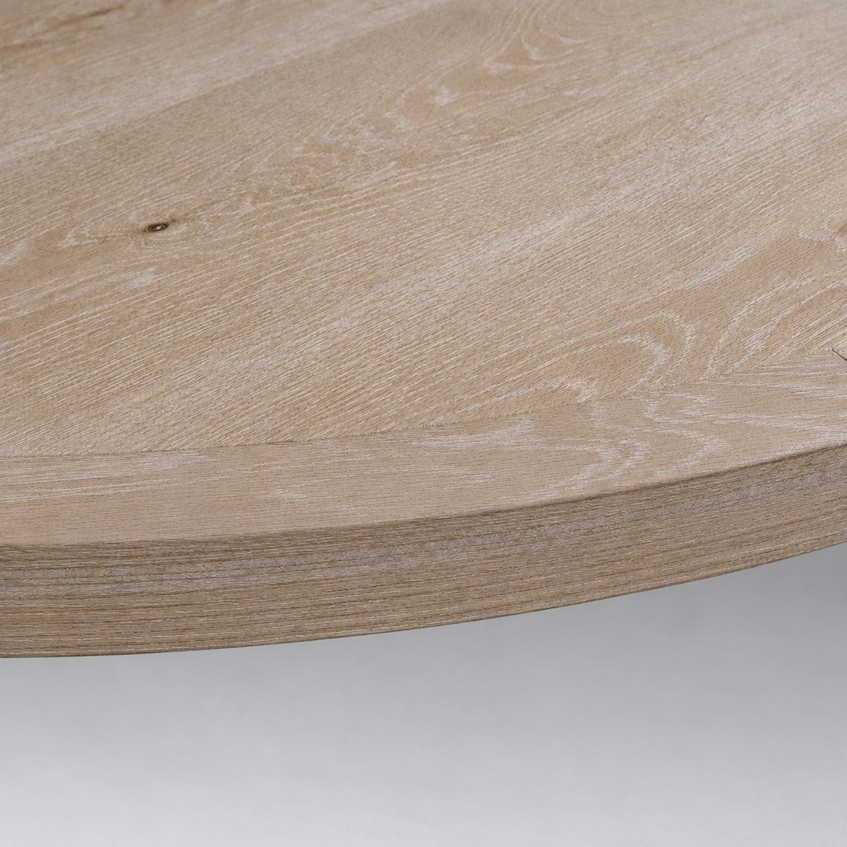 Round Oak Extension Dining Table with Leaves