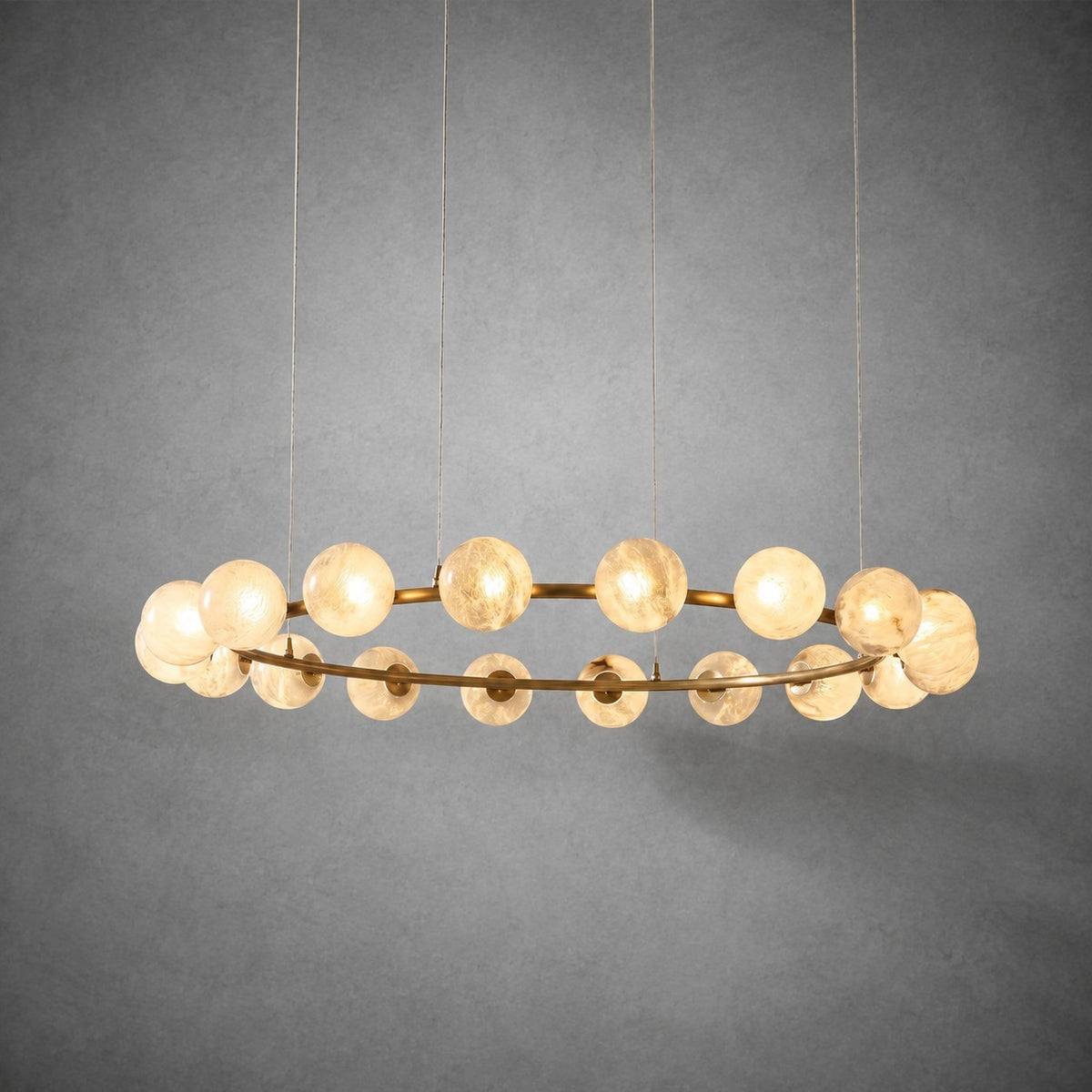 Linear Orb Pendant Alabaster