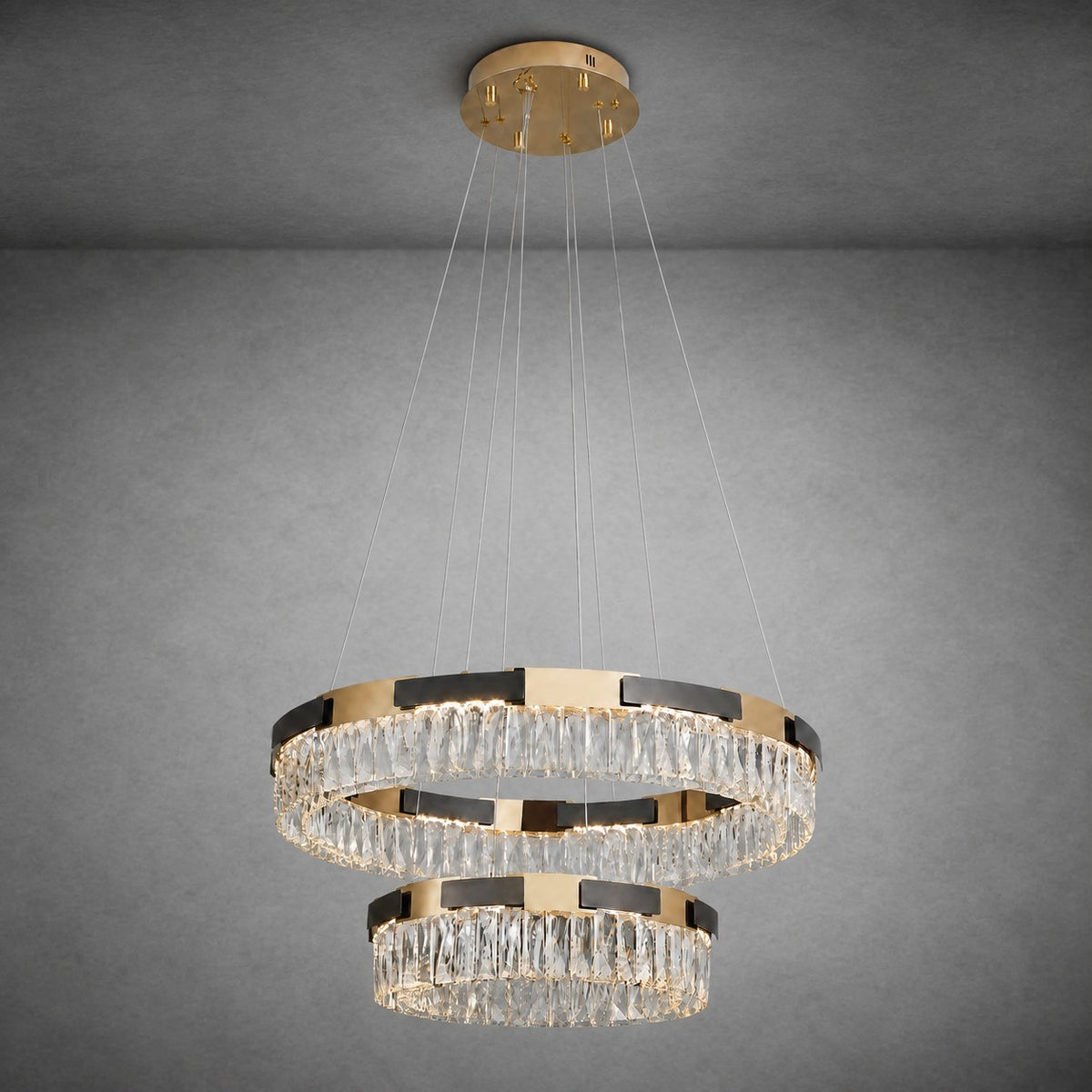 Mughetto Crystal Duo Chandelier