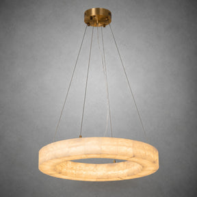 Anello Modern Round Alabaster Chandelier