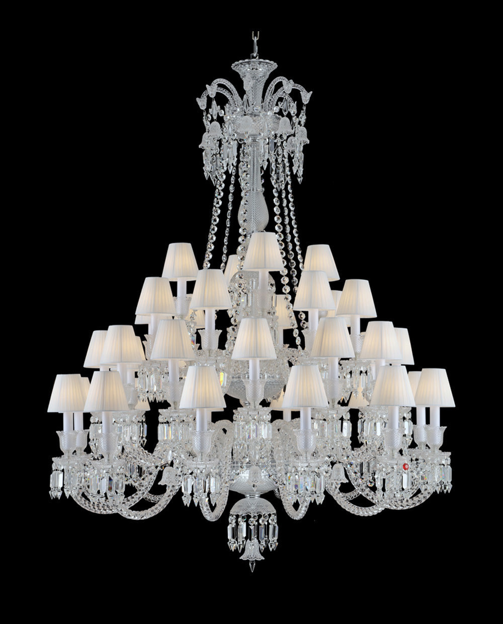 36 Lights Baccarat Crystal Lighting with Lampshades