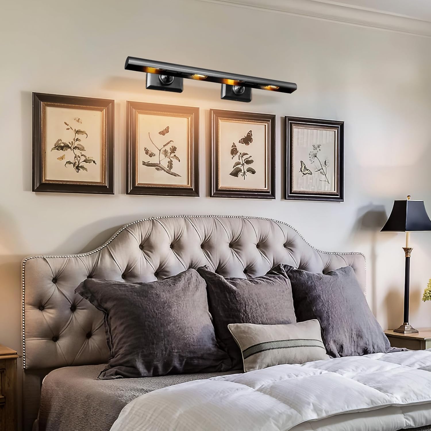 CEENWE 30-Inch Hardwired Brass Picture Light with Dimmable LEDs