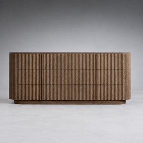 Reeded Oak Dresser with Curved Contours