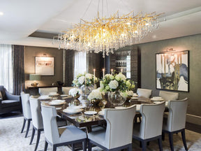 63" Black Modern Crystal Tree Branch Chandelier with 15 Lights