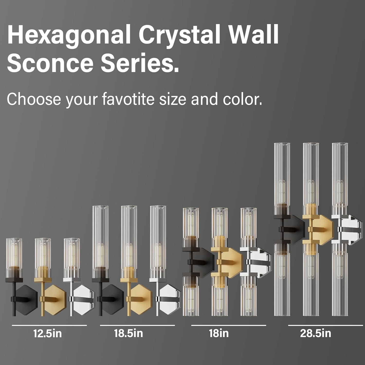 Crystal Wall Sconces Set of Two, 18" Dual-Lights Nickel Sconces Wall Lighting