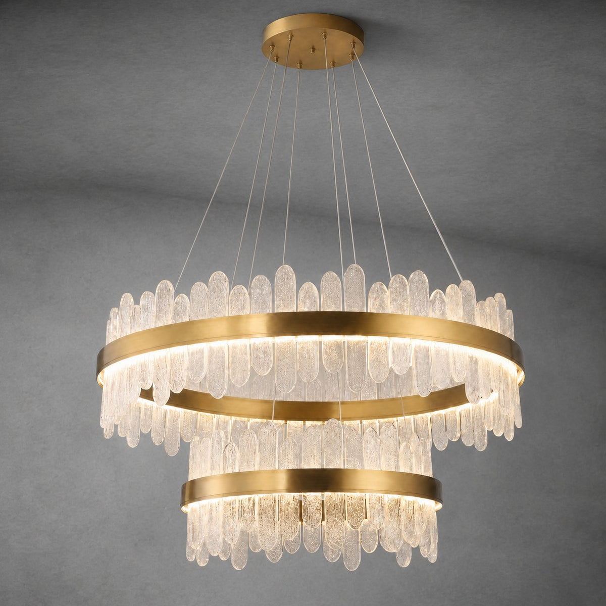 Bocciolo Handblown Duo Chandelier