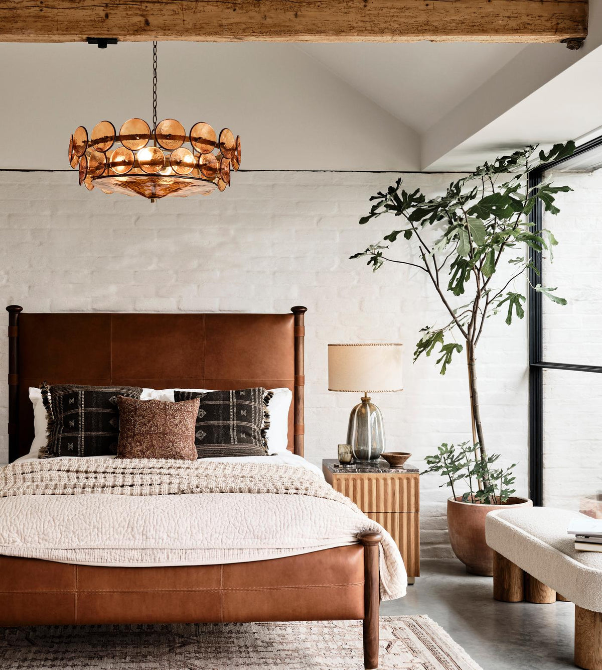 Solaris Amber Glass Disc Chandelier