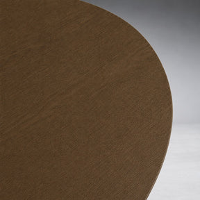 Hand-Sculpted Modern Oval Oak Dining Table