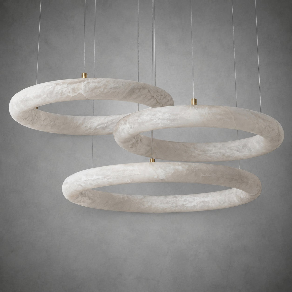 Anello Modern Alabaster Ring Chandelier