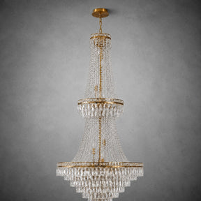Two-Tier Square Diamond Round Pendant 780 - Gold