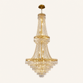 780 Double-layer Square Diamond Round Pendant - Gold