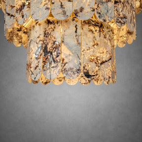 Grand Four-Tier Snowcrest White Luxury stone Chandelier