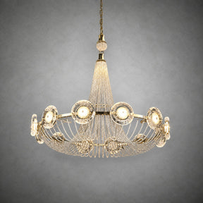 Rococo Dream Modern Sculptural Ring Chandelier