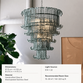 Tiered Chandelier  Murano-Style Glass