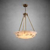 Lithmora Modern Brass Alabaster Pendant Light