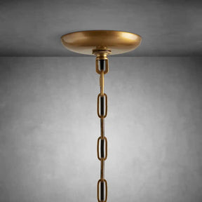 Ghiaccio Round Glass Chandelier-Chandelier-Merlin Lamps-Antique Brass-Clear-24"-merlinlamps