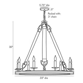 Chaney Chandelier 38”D