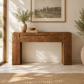 Reclaimed Teak Wood Console Table