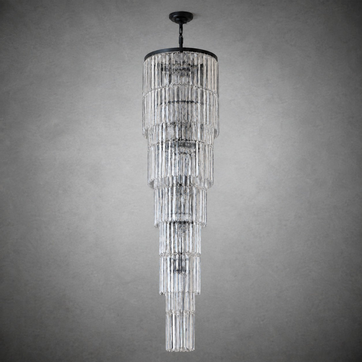 D500 Stripe Crystal Chip Stair Light - Black
