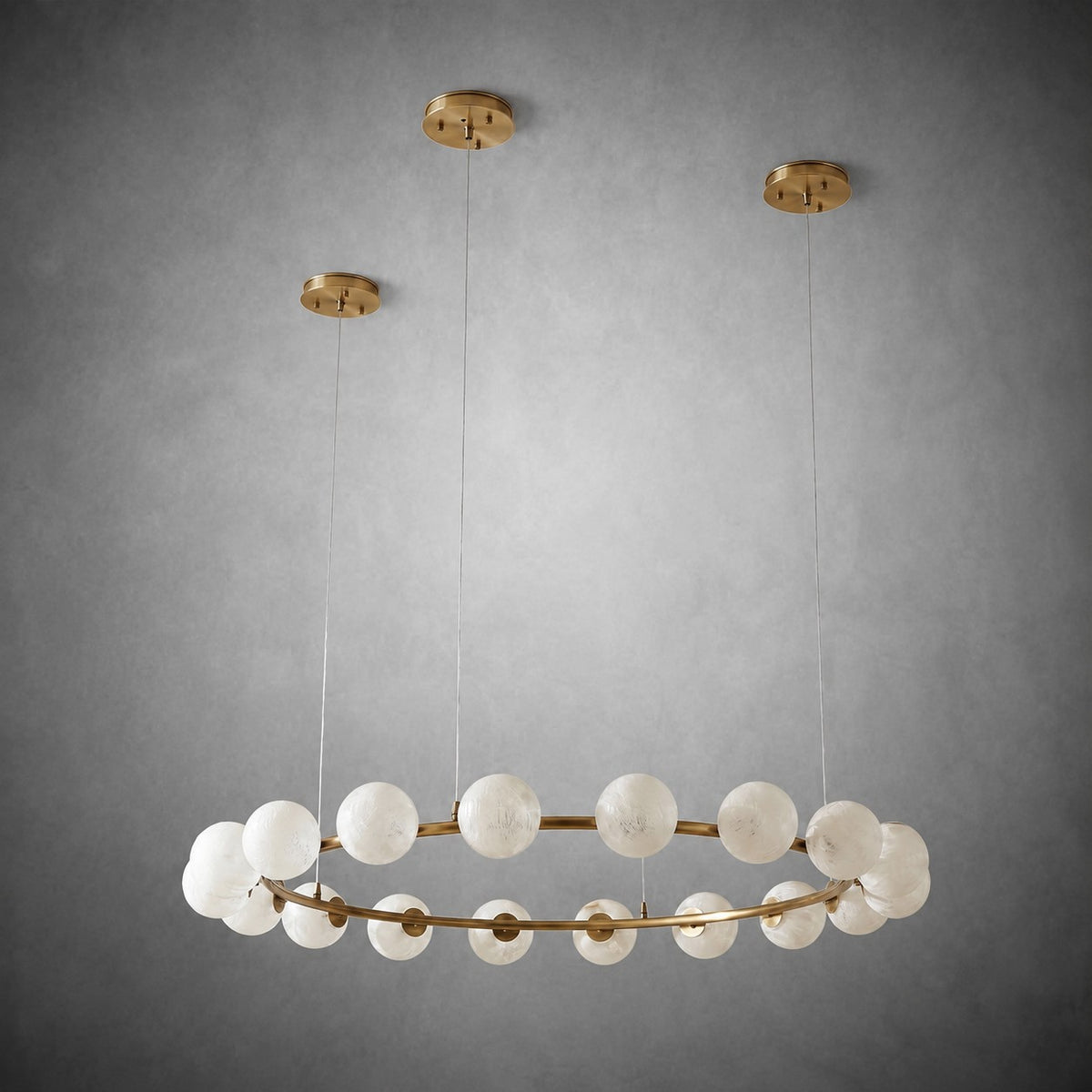 Linear Orb Pendant Alabaster