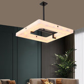 Glacera Square Alabaster Chandelier - Merlin Lamps