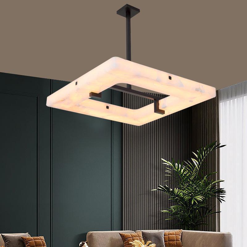 Glacera Square Alabaster Chandelier - Merlin Lamps