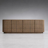 Reeded Oak Dresser with Curved Contours
