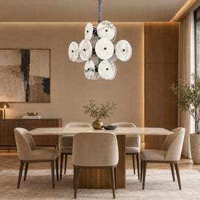 Modern Sculptural Luxury stone Cluster Chandelier